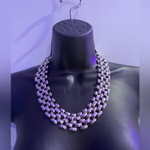 Chic Silver Multi-Strand silver plated Necklace for Women - a statement piece!
